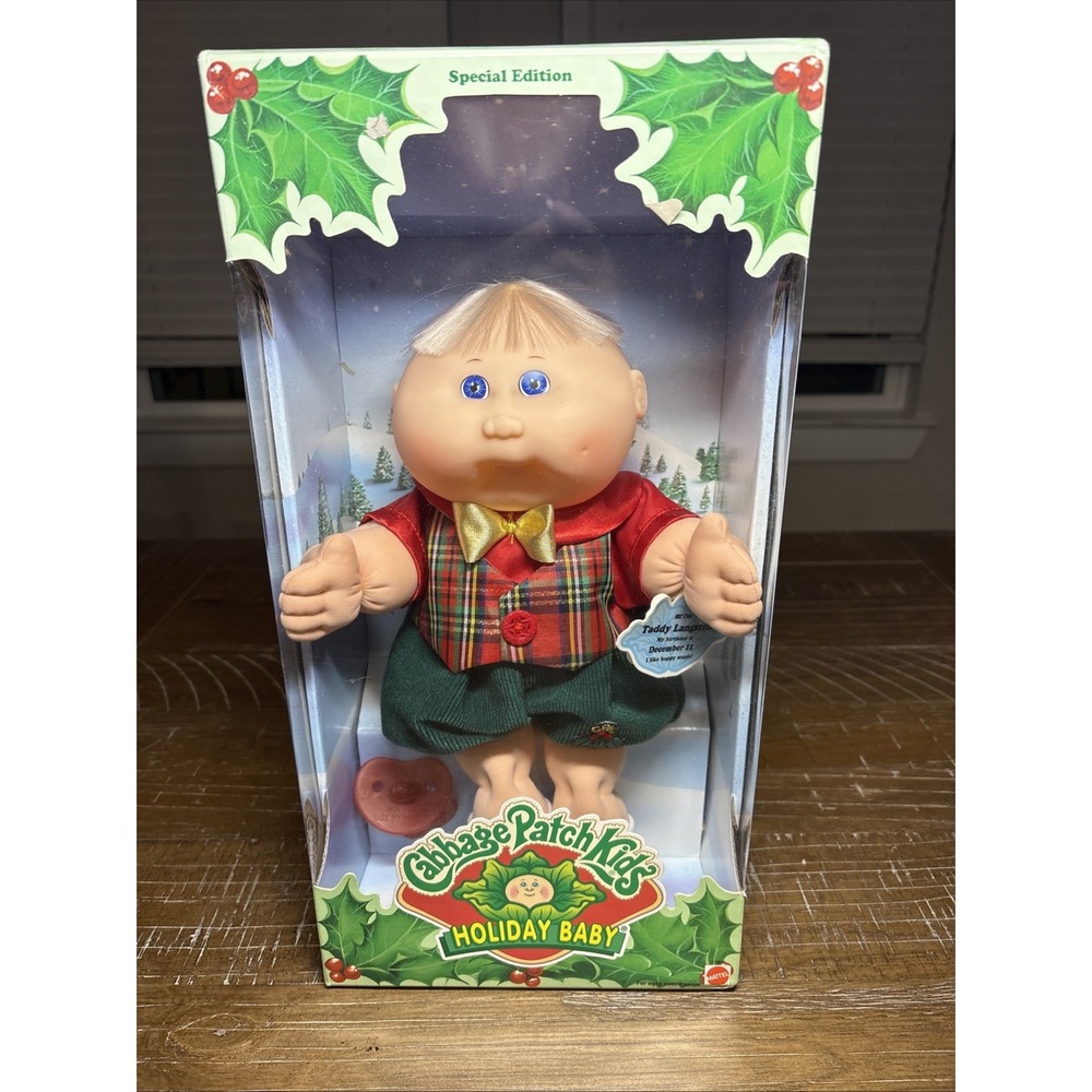 Cabbage Patch Kids Holiday Baby Taddy Langston 1997 Mattel Original Box